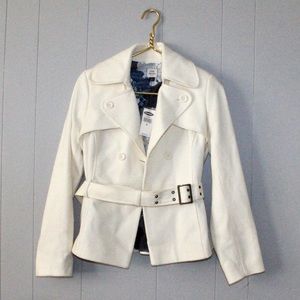 •OLD NAVY• Cream Wrap Around Pea Coat